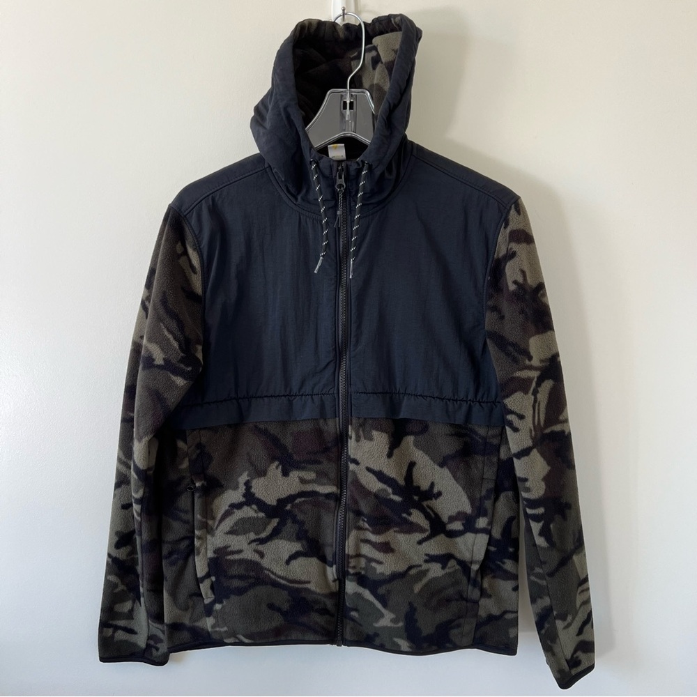 Camo Microfleece Hybrid Zip-Front Hoodie
